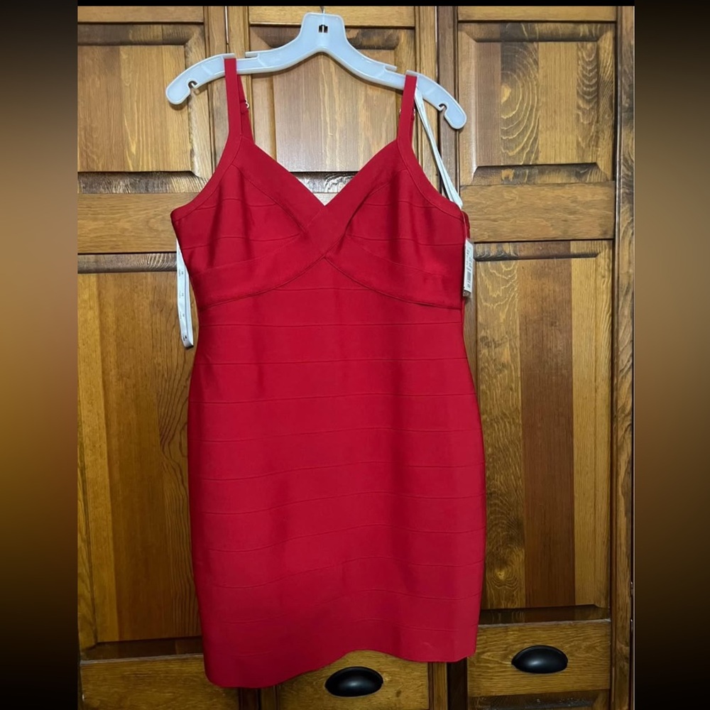 Davids Bridal Red “bandage bodycon” dress